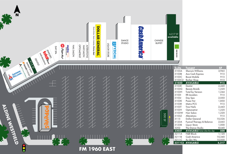 3103-3213 E FM-1960, Houston, TX for lease - Site Plan - Image 2 of 14