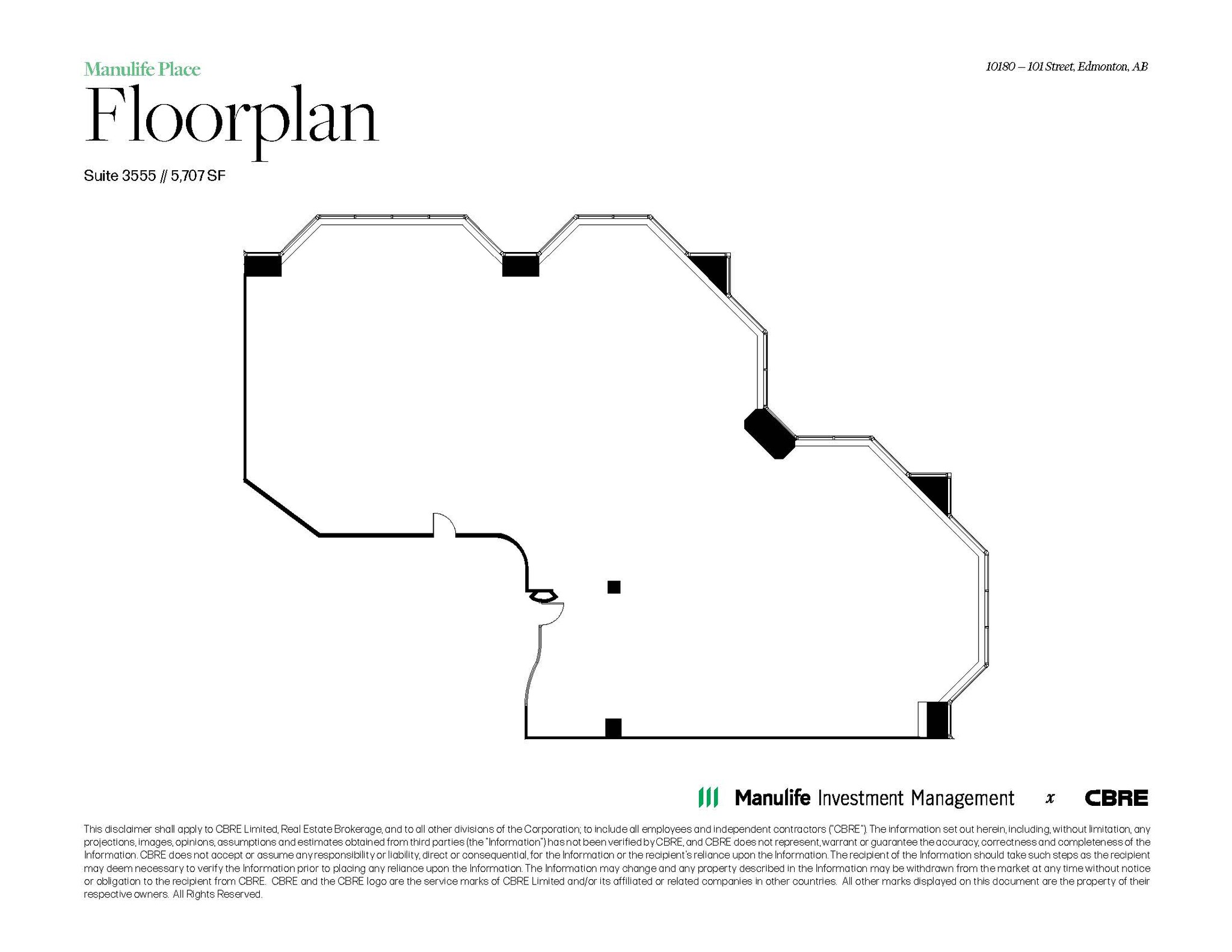 10180 101 St NW, Edmonton, AB for lease Floor Plan- Image 1 of 1