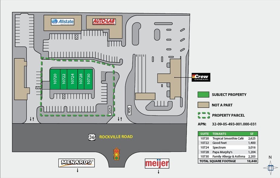 10720-10730 Ea US Highway 36, Avon, IN for sale - Site Plan - Image 1 of 1
