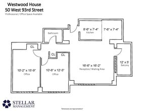50 W 93rd St, New York, NY for lease Typical Floor Plan- Image 1 of 5