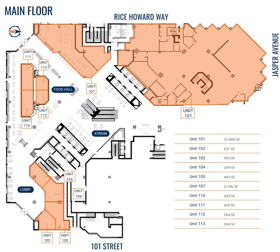 10060 Jasper Ave NW, Edmonton, AB for lease Floor Plan- Image 1 of 1