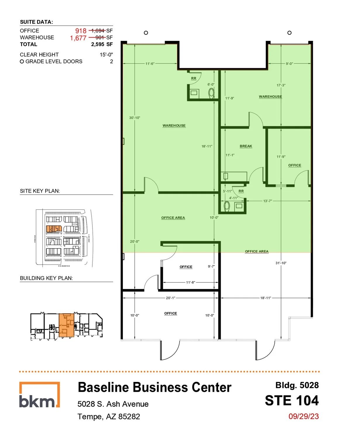 5024 S Ash Ave, Tempe, AZ for lease Floor Plan- Image 1 of 1