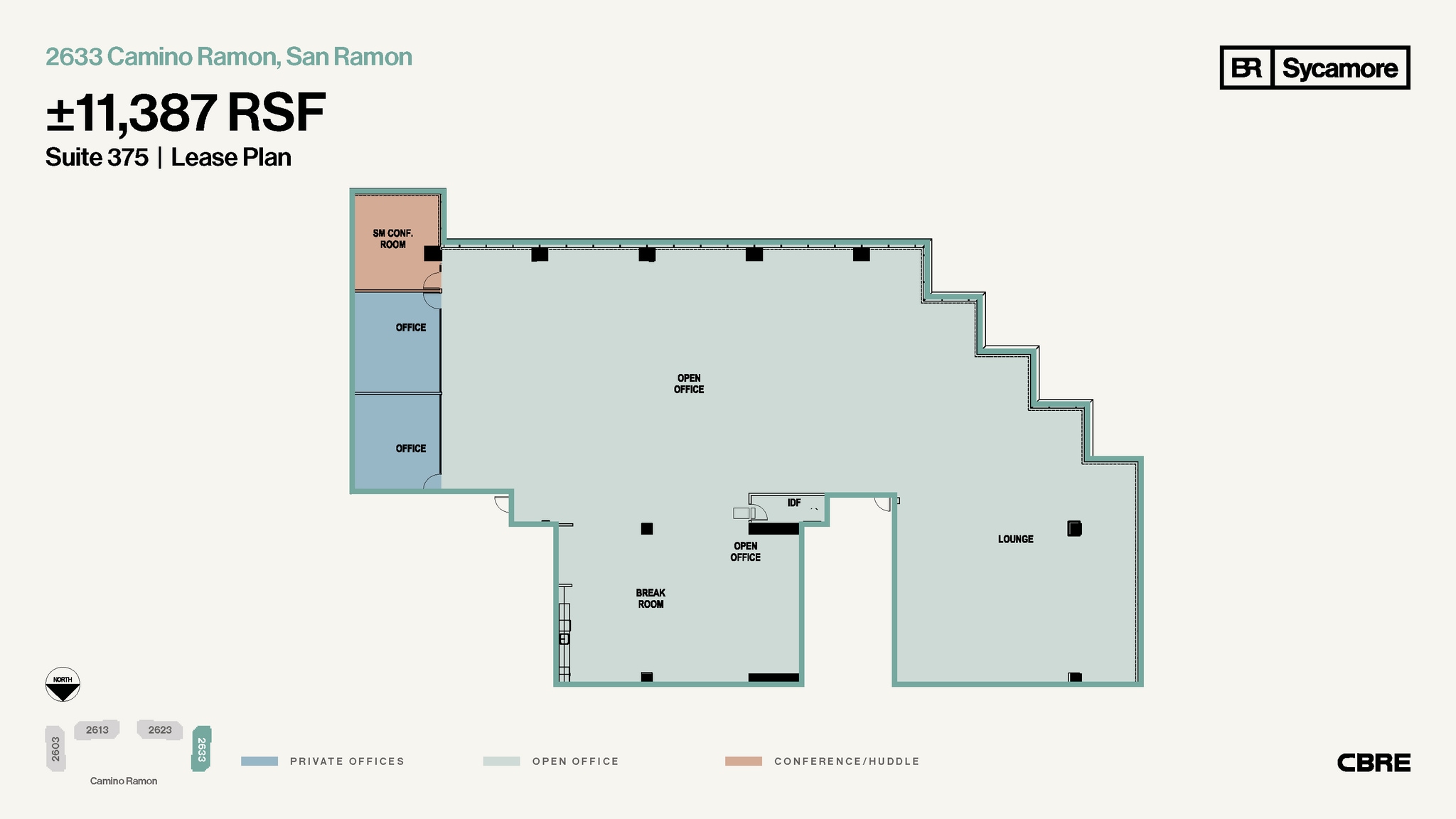 2603-2633 Camino Ramon, San Ramon, CA for lease Floor Plan- Image 1 of 1