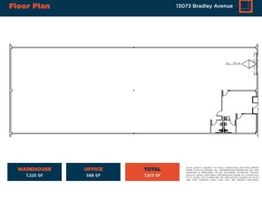 13073 Bradley Ave, Sylmar, CA for lease Floor Plan- Image 1 of 1