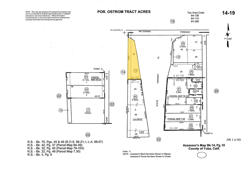 McGowan Rd, Olivehurst, CA for sale - Plat Map - Image 2 of 4