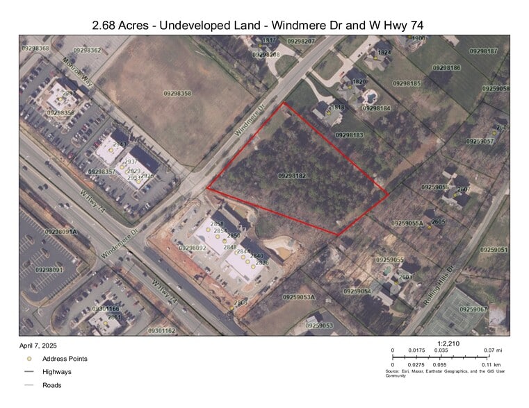 0 Windmere drive, Monroe, NC for sale - Site Plan - Image 2 of 2