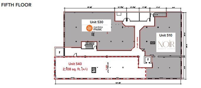 112 Market Av, Winnipeg, MB for lease Floor Plan- Image 1 of 1