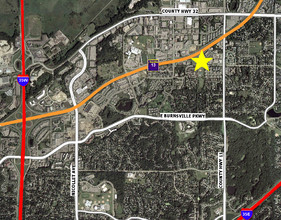 1501-1525 E Highway 13 E, Burnsville, MN - aerial  map view