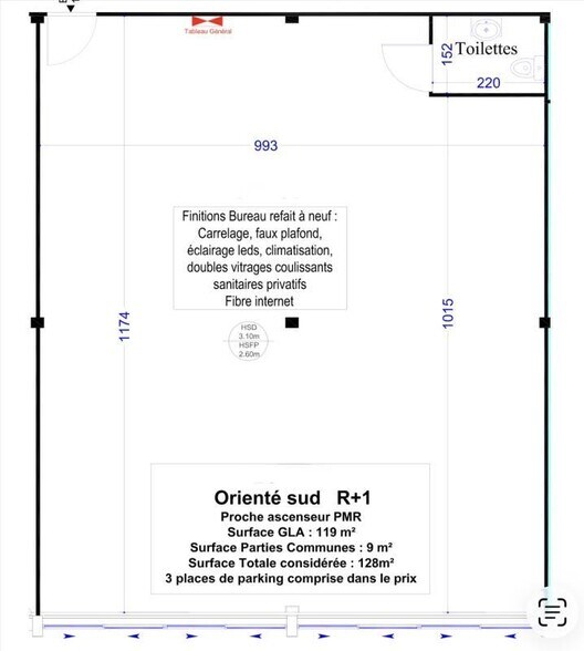 Office in Biot for lease - Floor Plan - Image 2 of 2