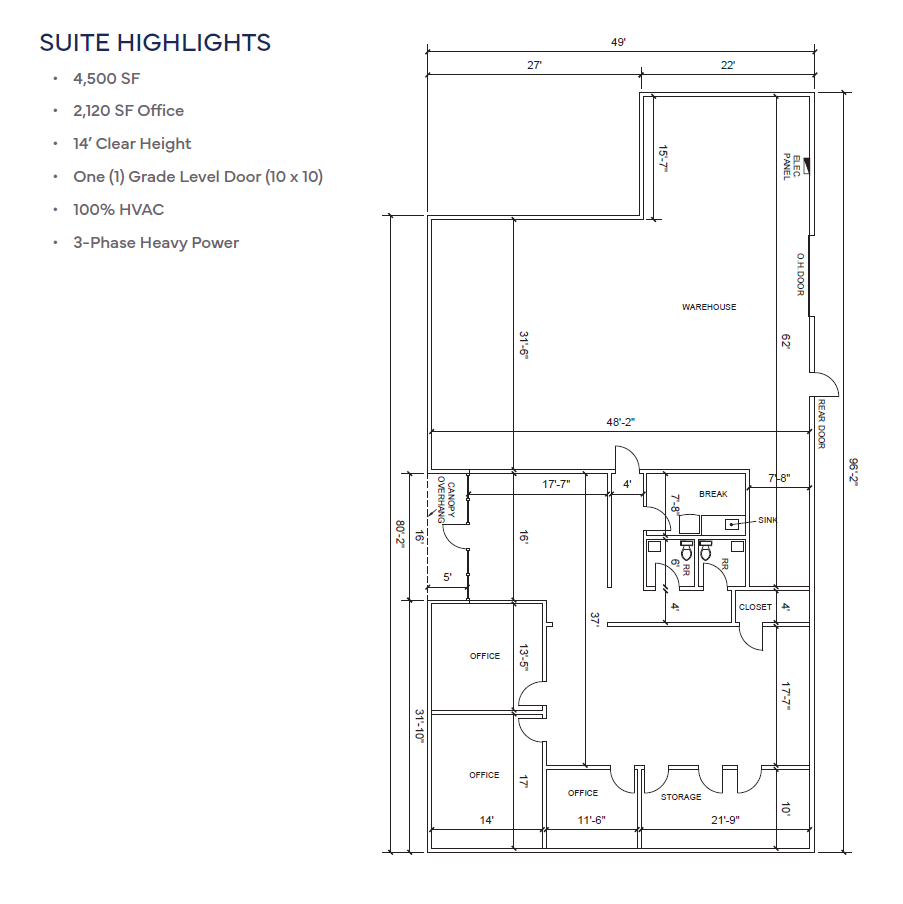 1109 S Airport Cir, Euless, TX for lease Floor Plan- Image 1 of 1