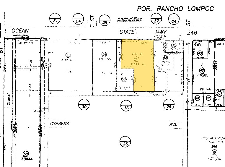 1124 W Ocean Ave, Lompoc, CA for sale Plat Map- Image 1 of 1