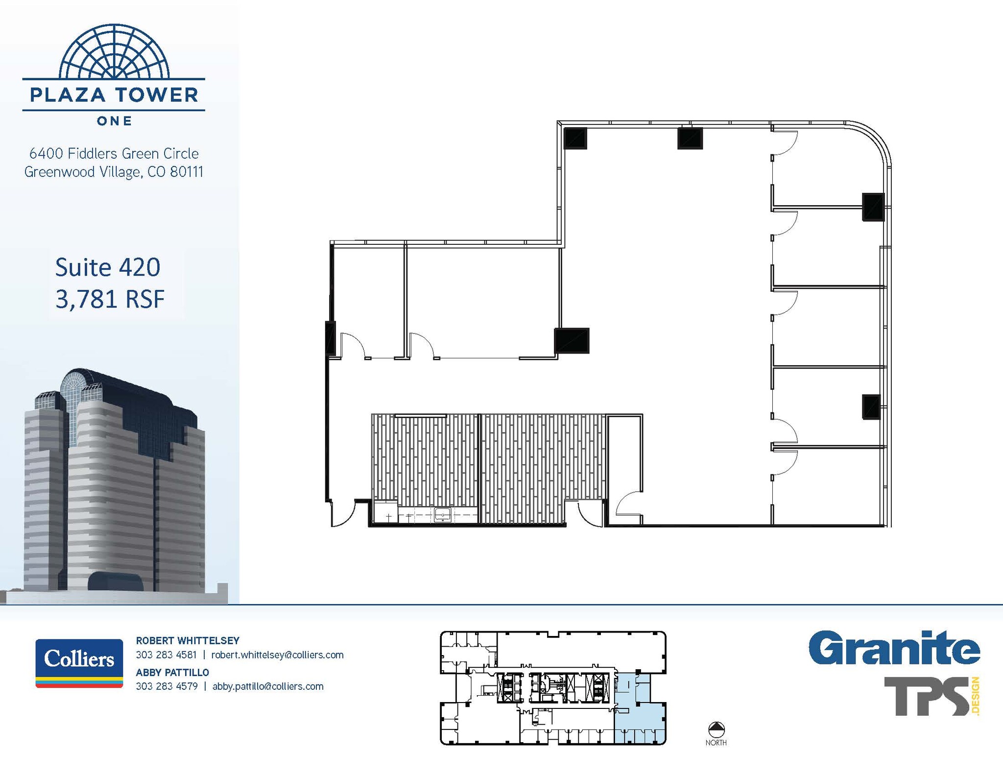 6400 S Fiddlers Green Cir, Greenwood Village, CO for lease Floor Plan- Image 1 of 2