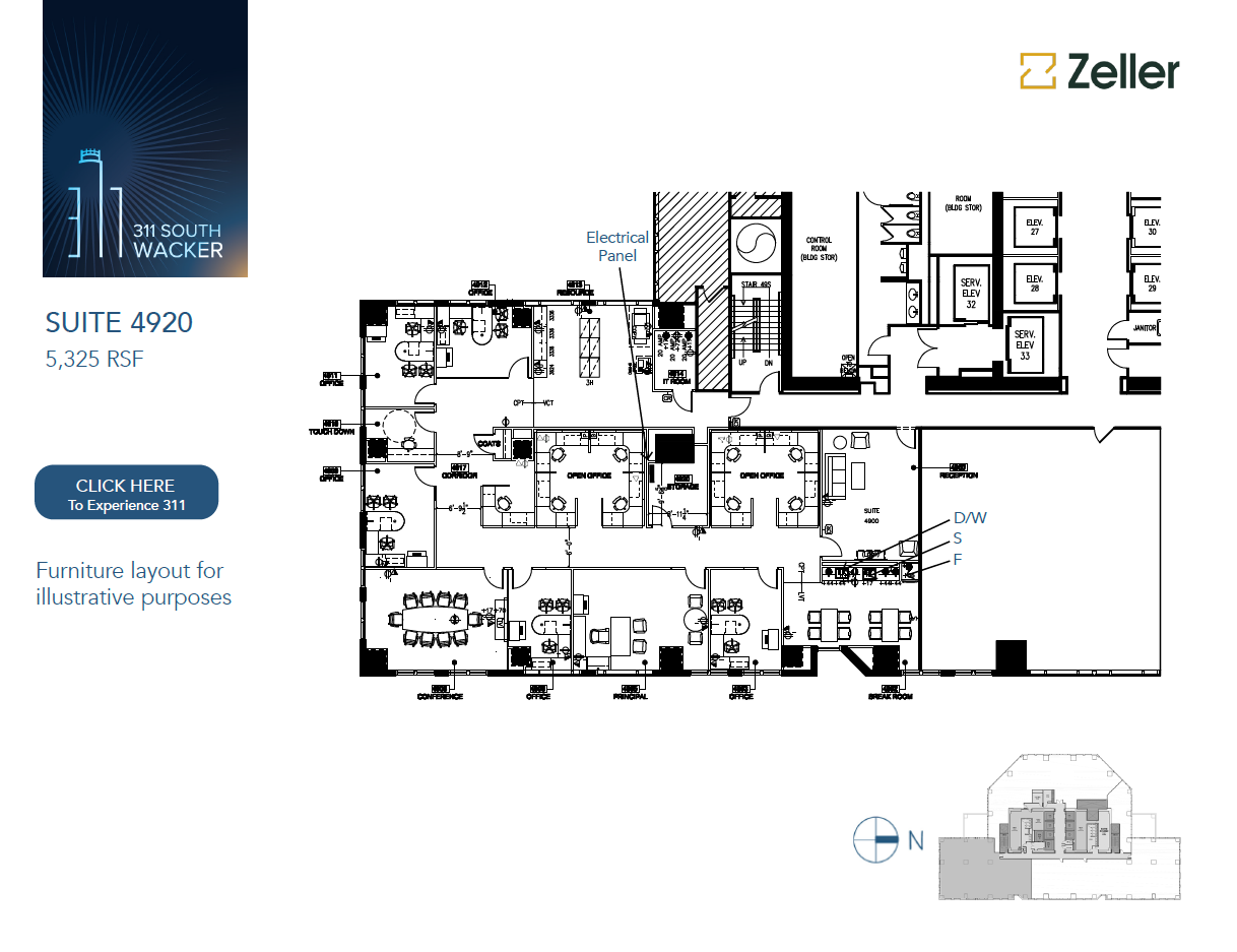 311 S Wacker Dr, Chicago, IL for lease Floor Plan- Image 1 of 1