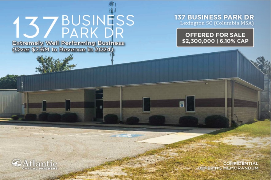 137 Business Park Dr, Lexington, SC for sale - Building Photo - Image 1 of 4