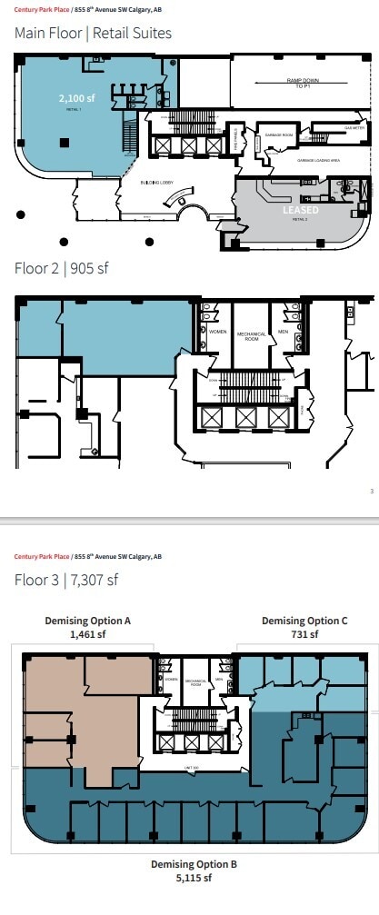 855 8th Ave SW, Calgary, AB for lease Floor Plan- Image 1 of 1