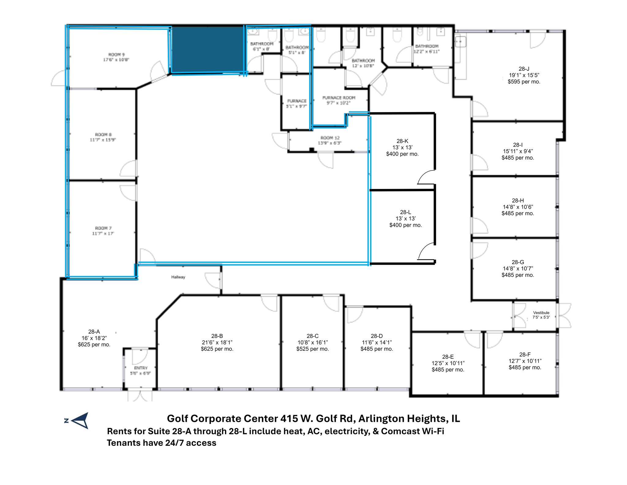 415 W Golf Rd, Arlington Heights, IL for lease Site Plan- Image 1 of 5