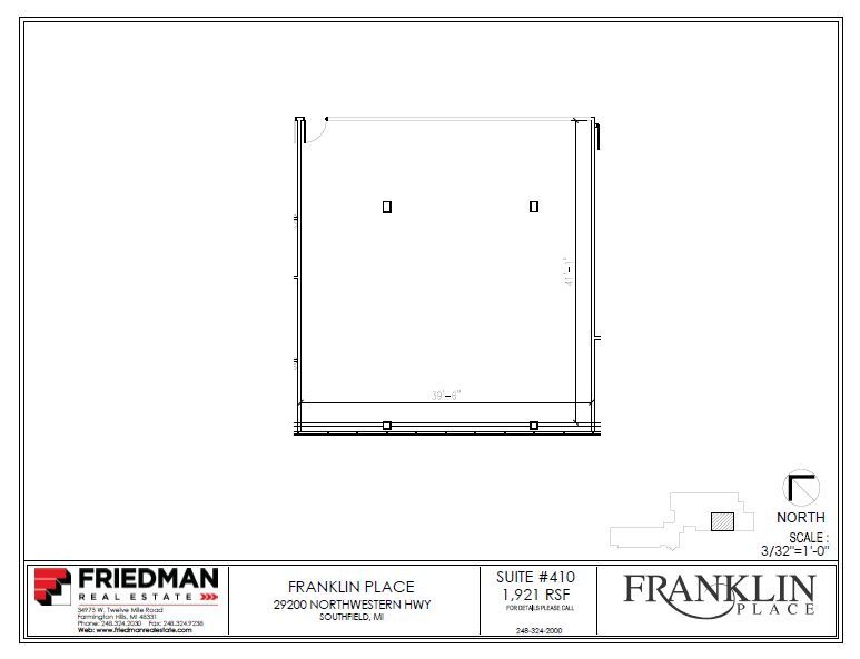 29200 Northwestern Hwy, Southfield, MI for lease Floor Plan- Image 1 of 3