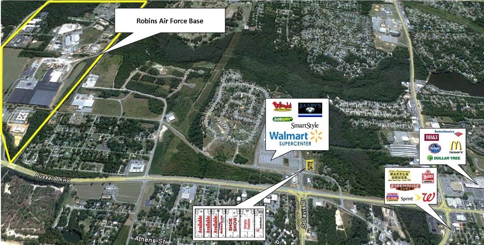 494 Booth Rd, Warner Robins, GA for lease - Aerial - Image 2 of 5