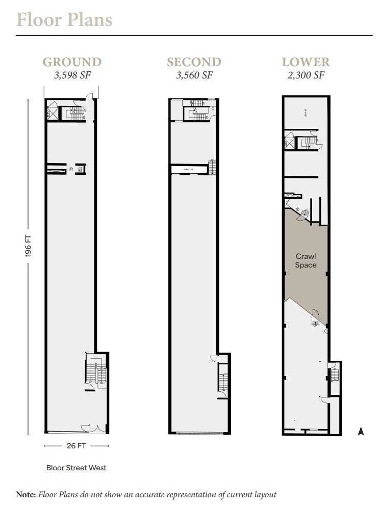 192 Bloor St W, Toronto, ON for lease Floor Plan- Image 1 of 1