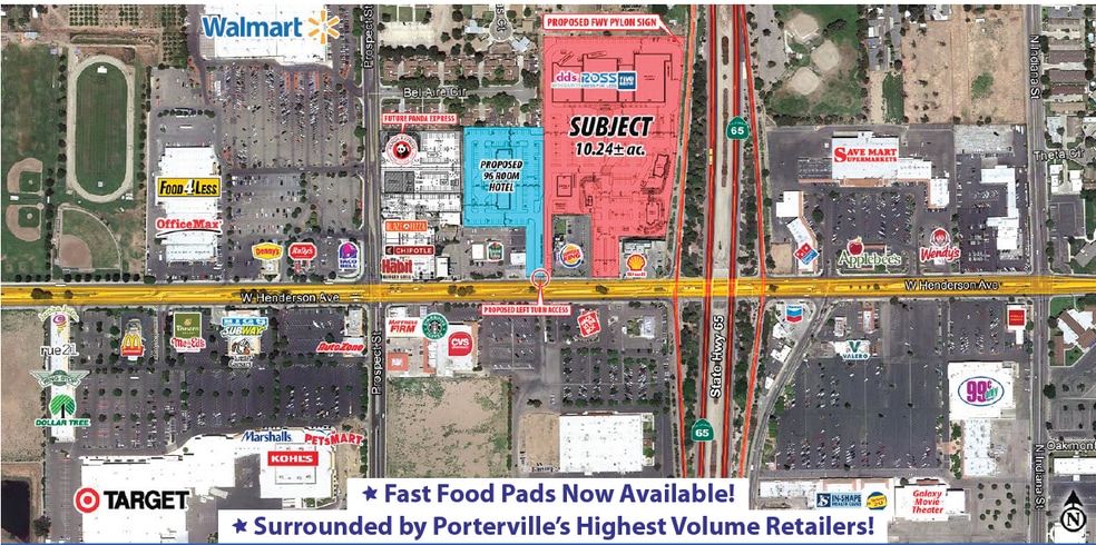NWC Henderson Ave & State Highway 65, Porterville, CA for lease - Building Photo - Image 2 of 2