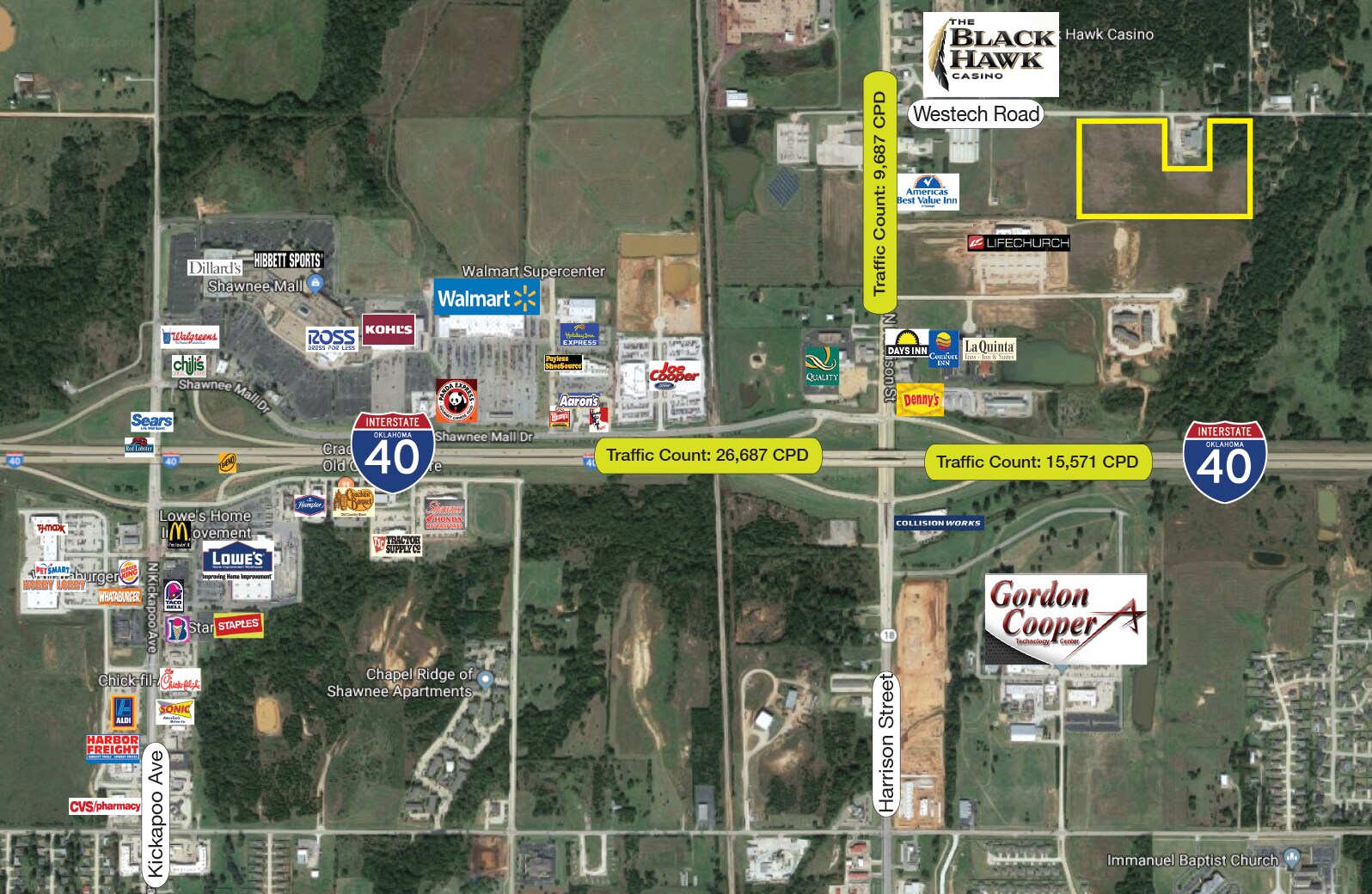 42425 Westech Rd, Shawnee, OK for sale Aerial- Image 1 of 1