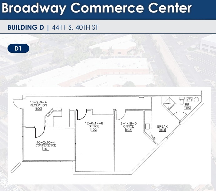 4013 E Broadway Rd, Phoenix, AZ for lease Floor Plan- Image 1 of 1