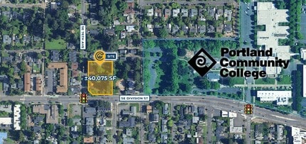 7601 SE Division St, Portland, OR - AERIAL  map view - Image1