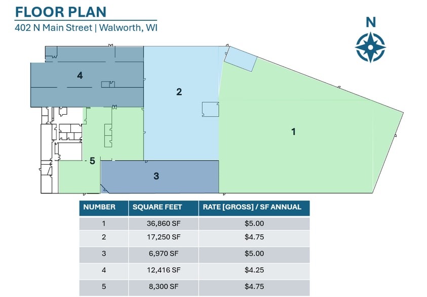 402 N Main St, Walworth, WI for lease - Floor Plan - Image 3 of 7