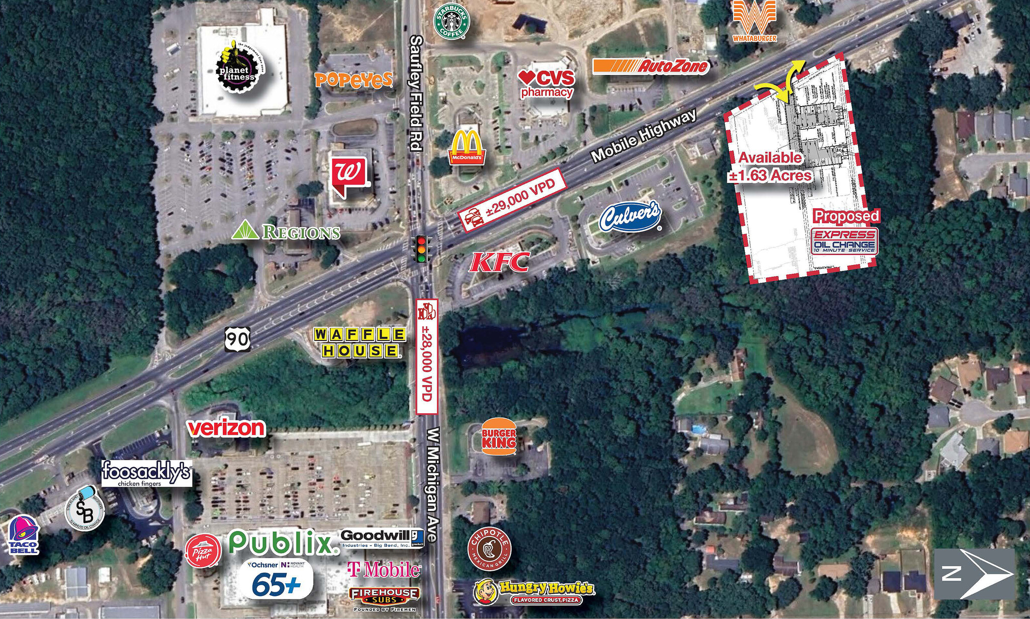 6100 Mobile Hwy, Pensacola, FL for lease Building Photo- Image 1 of 4