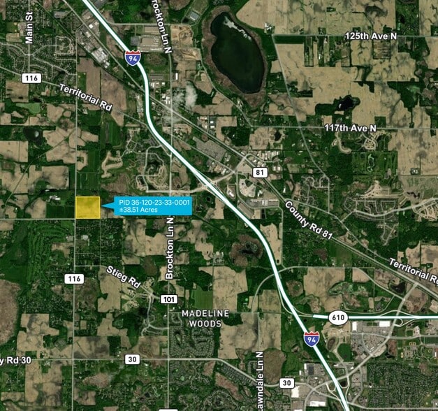 109th Ave and Fletcher Lane, Rogers, MN for sale - Aerial - Image 1 of 1