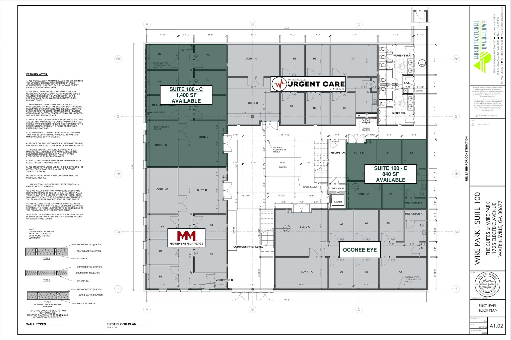 1725 Electric Ave, Watkinsville, GA for lease Floor Plan- Image 1 of 1