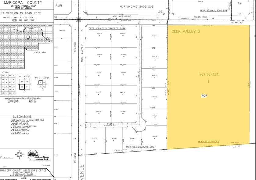 1725 W Williams Dr, Phoenix, AZ for lease - Plat Map - Image 2 of 28