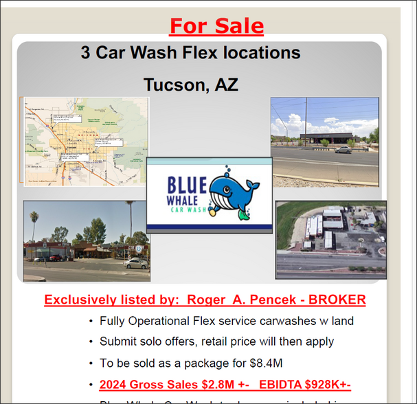 Car Wash chain of 3 locs $8.4M  w land portfolio of 3 properties for sale on LoopNet.com - Building Photo - Image 1 of 4