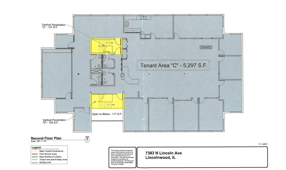 7383 N Lincoln Ave, Lincolnwood, IL for lease - Floor Plan - Image 2 of 7