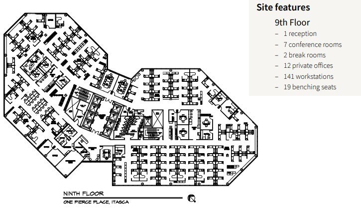 1 Pierce Pl, Itasca, IL for lease Floor Plan- Image 1 of 1