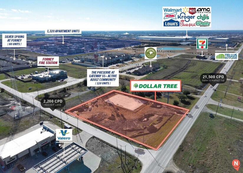 SEC FM 548 & Reeder Lane, Forney, TX 75126 Dollar Tree