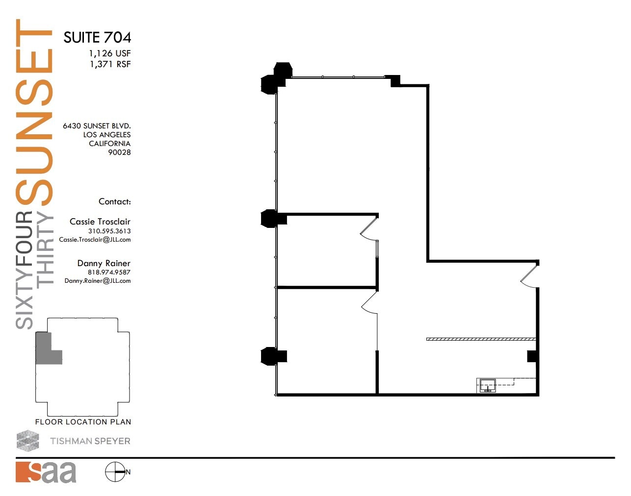 6430 W Sunset Blvd, Los Angeles, CA for lease Floor Plan- Image 1 of 1