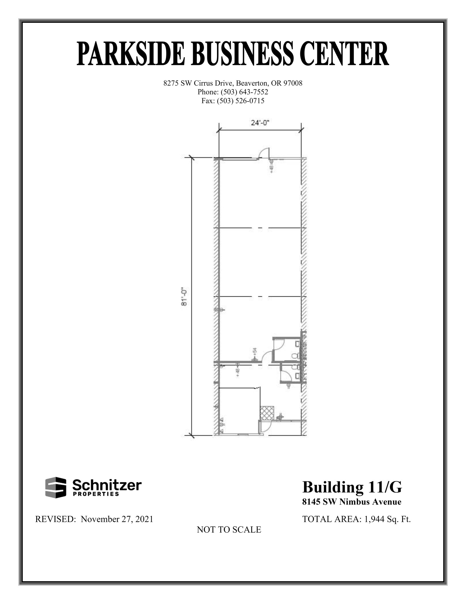 8362-8380 SW Nimbus Ave, Beaverton, OR for lease Site Plan- Image 1 of 1