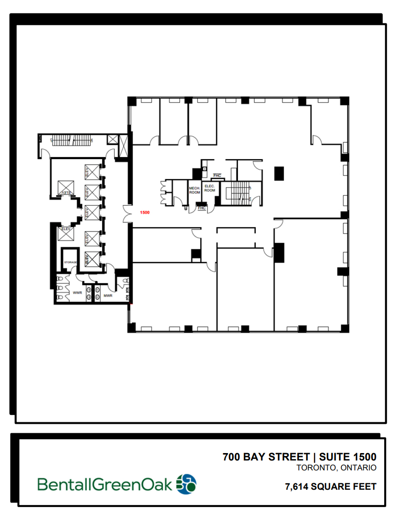 700 Bay St, Toronto, ON for lease Floor Plan- Image 1 of 1