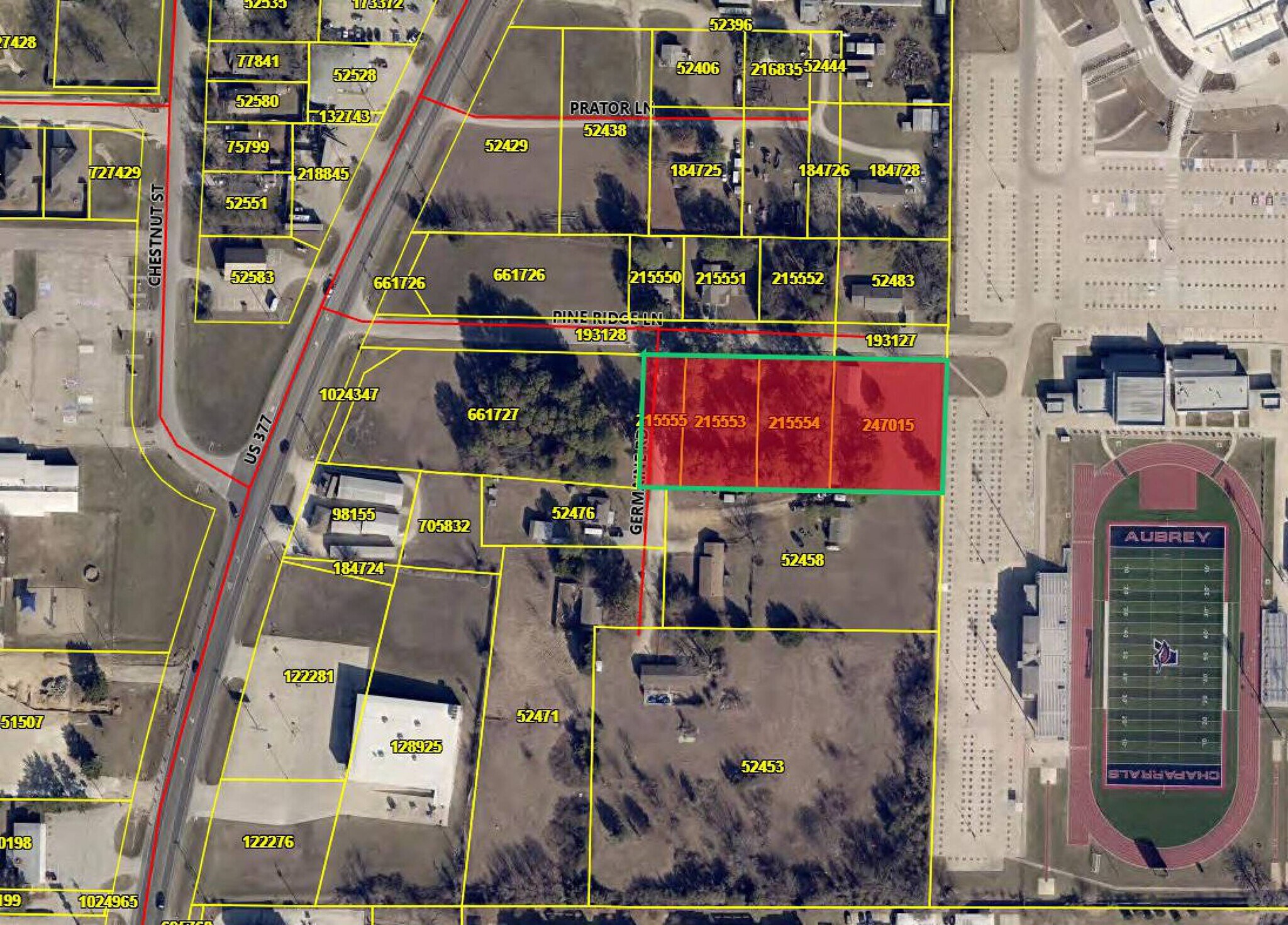 Pine Ridge Street Lot 1, Aubrey, TX for sale Primary Photo- Image 1 of 1