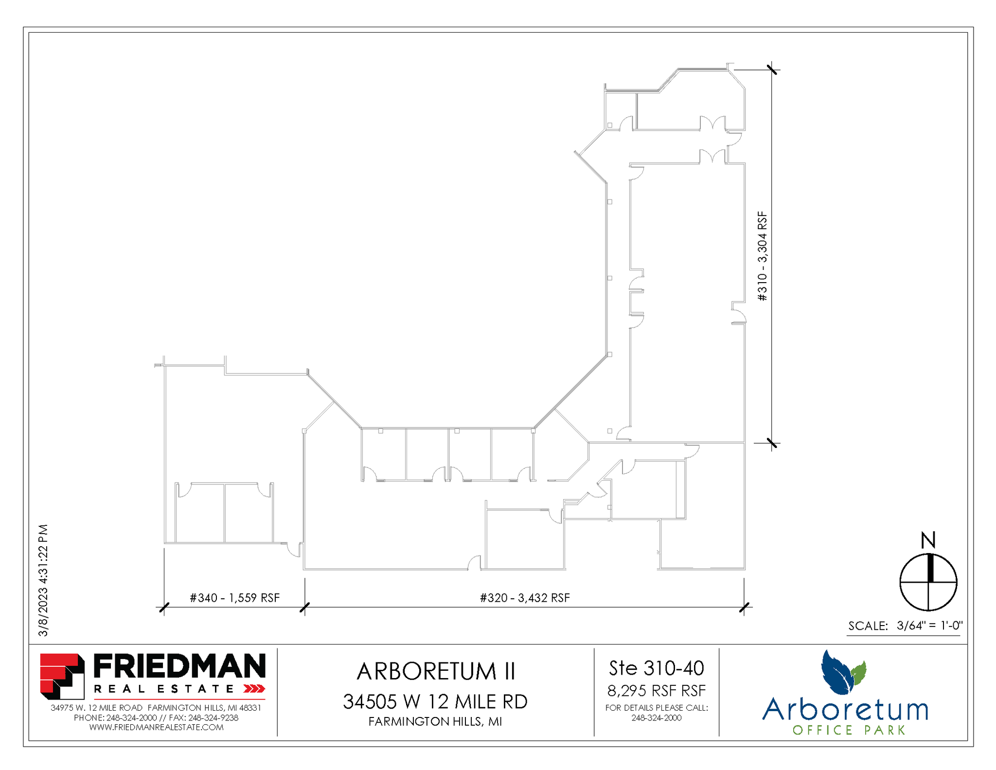 34505 W 12 Mile Rd, Farmington Hills, MI for lease Floor Plan- Image 1 of 2