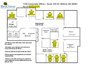 1100 Corporate Office Dr, Milford, MI for lease Floor Plan- Image 1 of 1