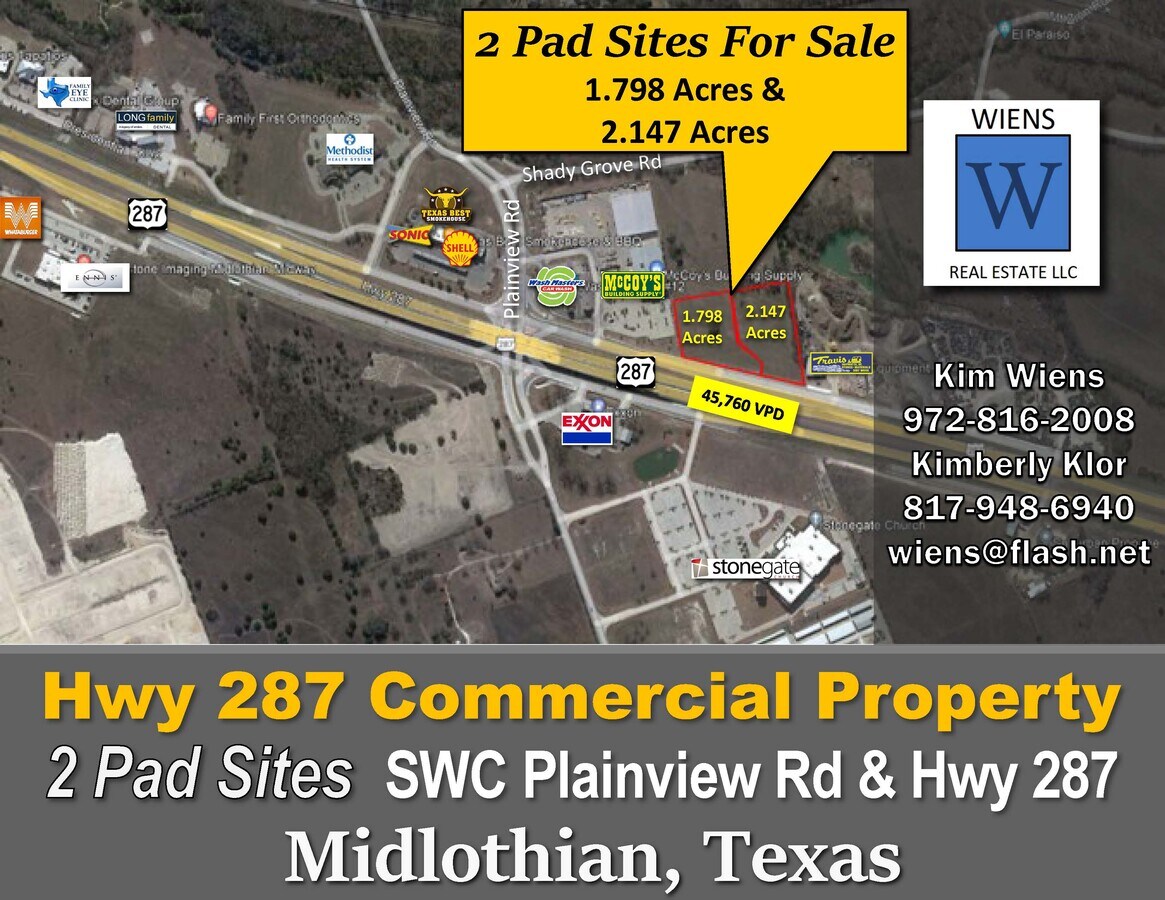 E Hwy 287, Midlothian, TX 76065 Land for Sale