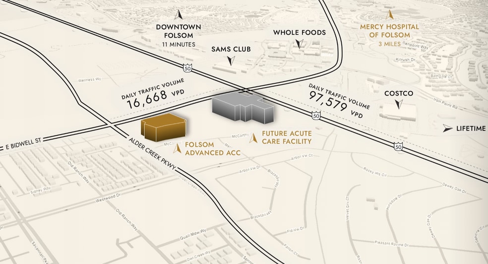 3185 McCarthy Way, Folsom, CA for lease - Aerial - Image 3 of 4