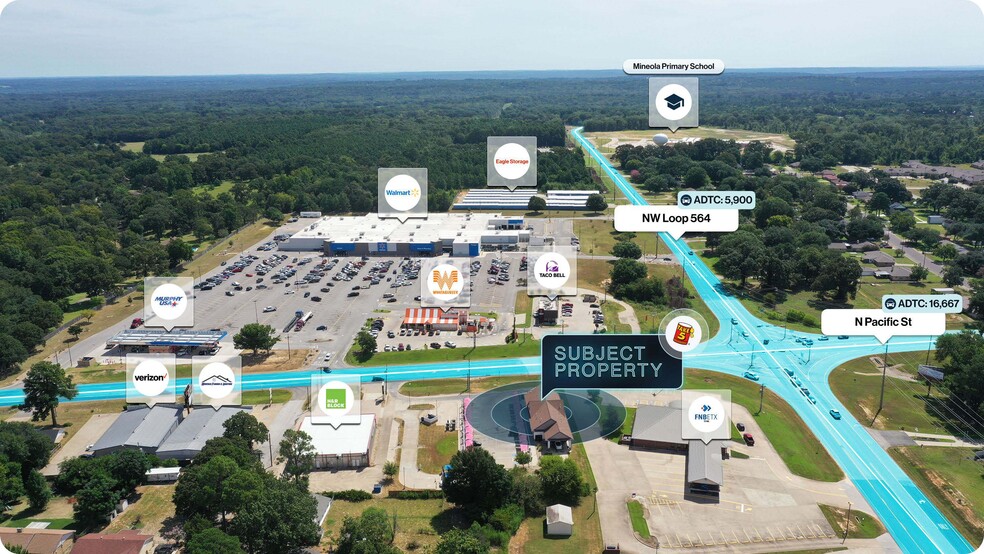 2163 North Pacific St, Mineola, TX for sale - Aerial - Image 2 of 2