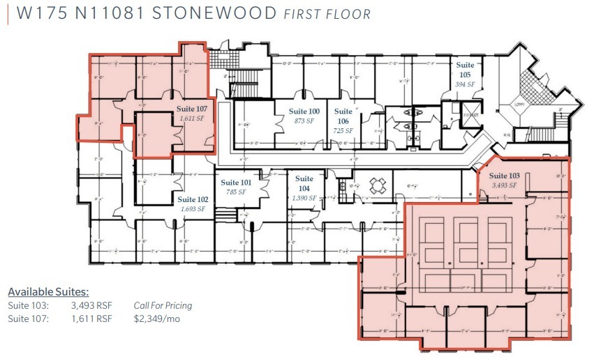 W175N11081 Stonewood Dr, Germantown, WI for lease Floor Plan- Image 1 of 1