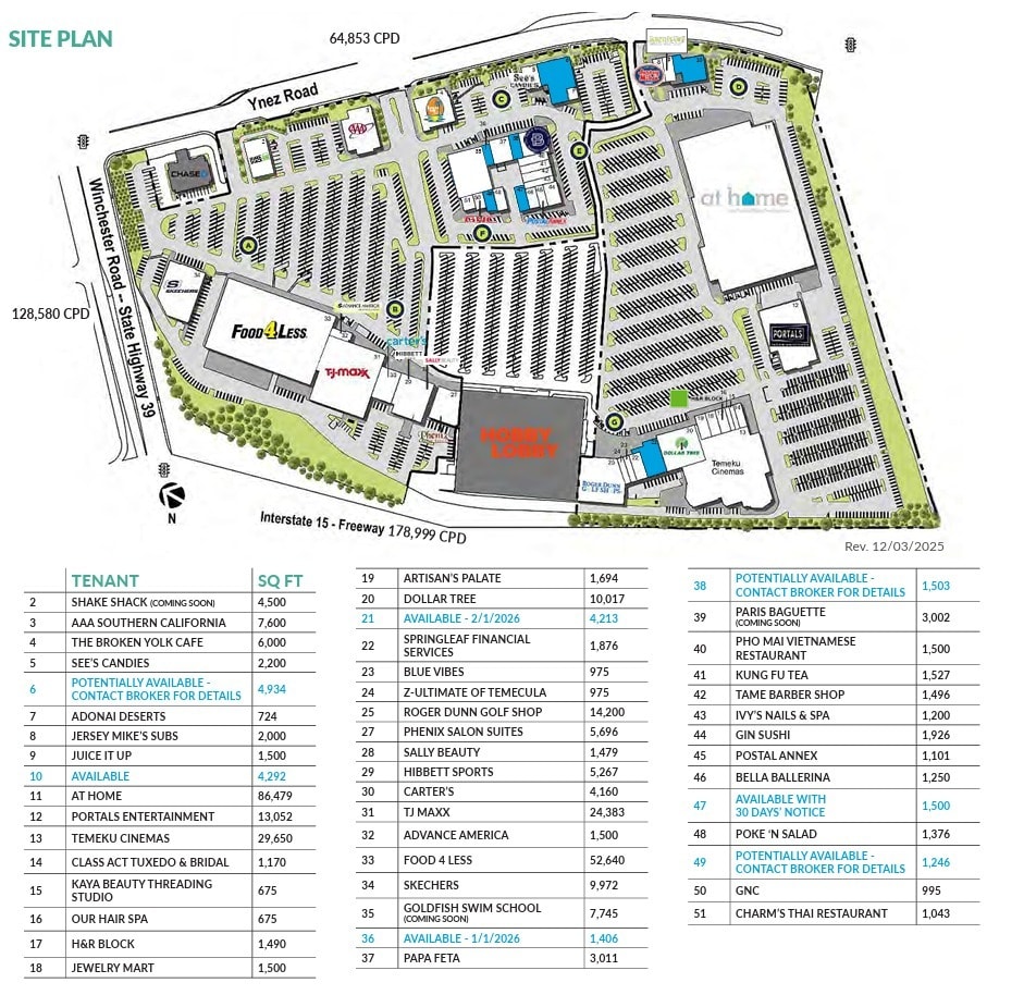 26471 Ynez Rd, Temecula, CA for lease Site Plan- Image 1 of 1