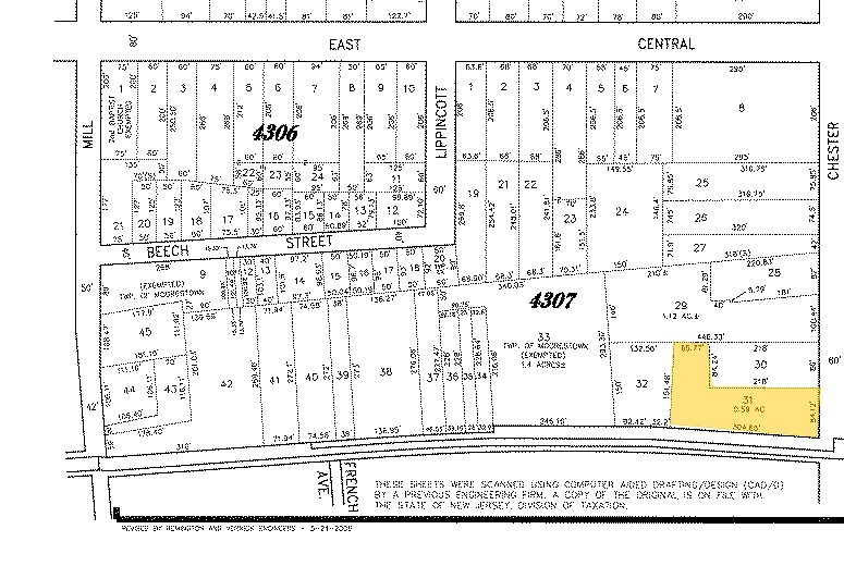 300 Chester Ave, Moorestown, NJ for sale Plat Map- Image 1 of 1