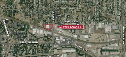 5905 Lamar St, Arvada, CO - Aerial  map view