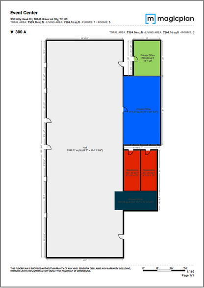 300 Kitty Hawk Rd, Universal City, TX for lease - Floor Plan - Image 2 of 22